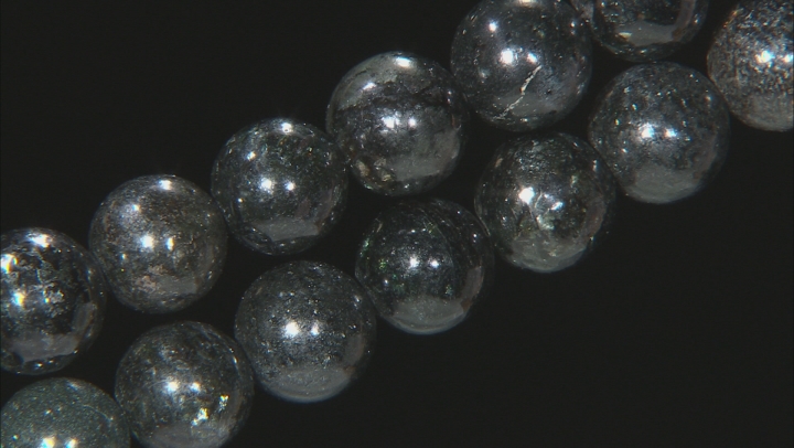 Phlogopite in Matrix Appx 10mm Round Bead Strand appx 15-16" in length Video Thumbnail