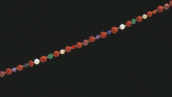 Rudraksha & Colors of the Chakra Bead Strand Appx 32" in length Video Thumbnail