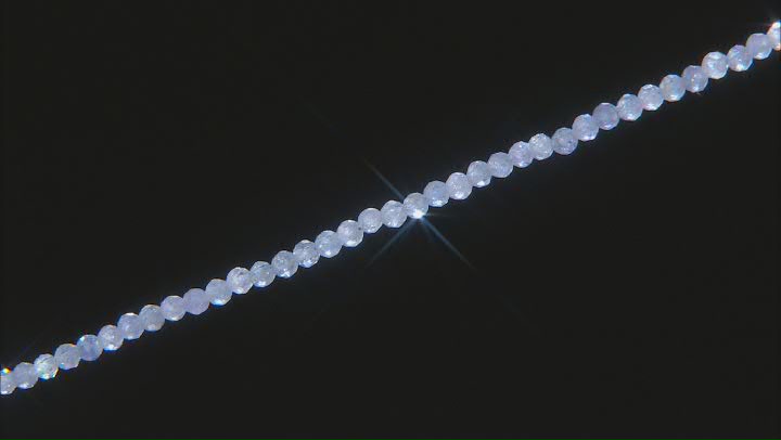 Tanzanite Faceted appx 2.5mm Round Bead Strand appx 15-16" Video Thumbnail