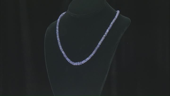 Tanzanite Graduated appx 3-6mm Faceted Rondelle Bead Strand appx 15-16"
