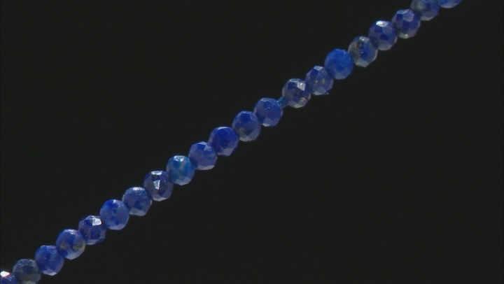 Lapis Lazuli Faceted appx 2mm Round Bead Strand appx 15-16" Video Thumbnail