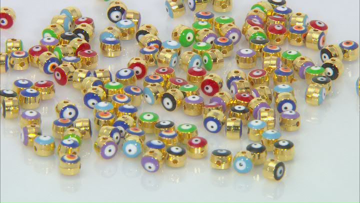 Metal & Enamel Round appx 5mm Beads in 7 Colors 140 Beads Total Video Thumbnail