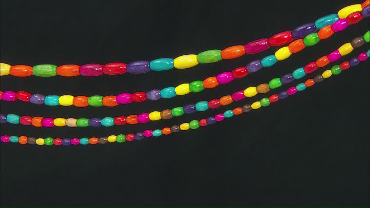 Multi-Color Wooden Tube appx 6x4-15x7mm Shape Beads 3,500 Pieces Total Video Thumbnail
