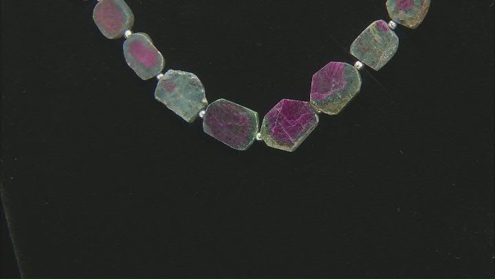 Ruby in Kyanite Round Slice appx 8x7-15x11mm Shape Bead Strand appx 15-16" Video Thumbnail
