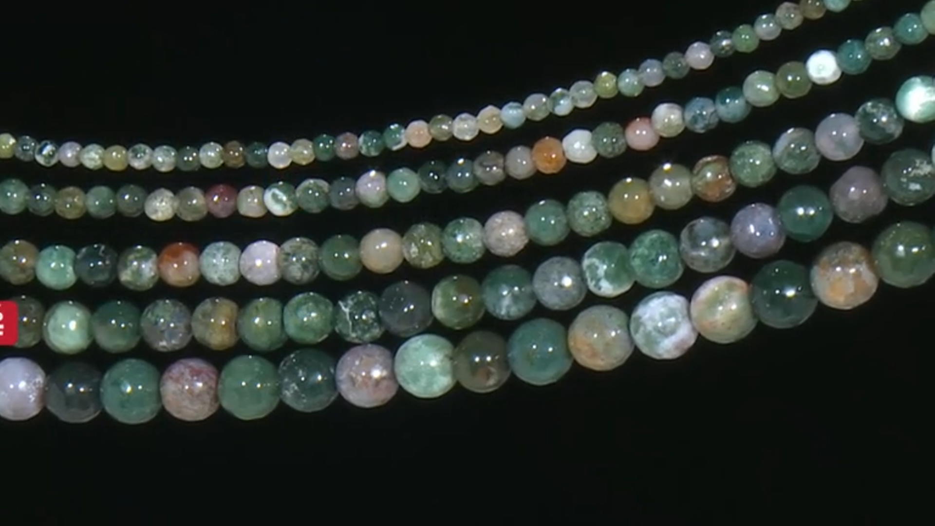 Fancy Agate & Jasper Mix Faceted appx 4-12mm Round Bead Strand Set of 5 appx 15-16" Video Thumbnail