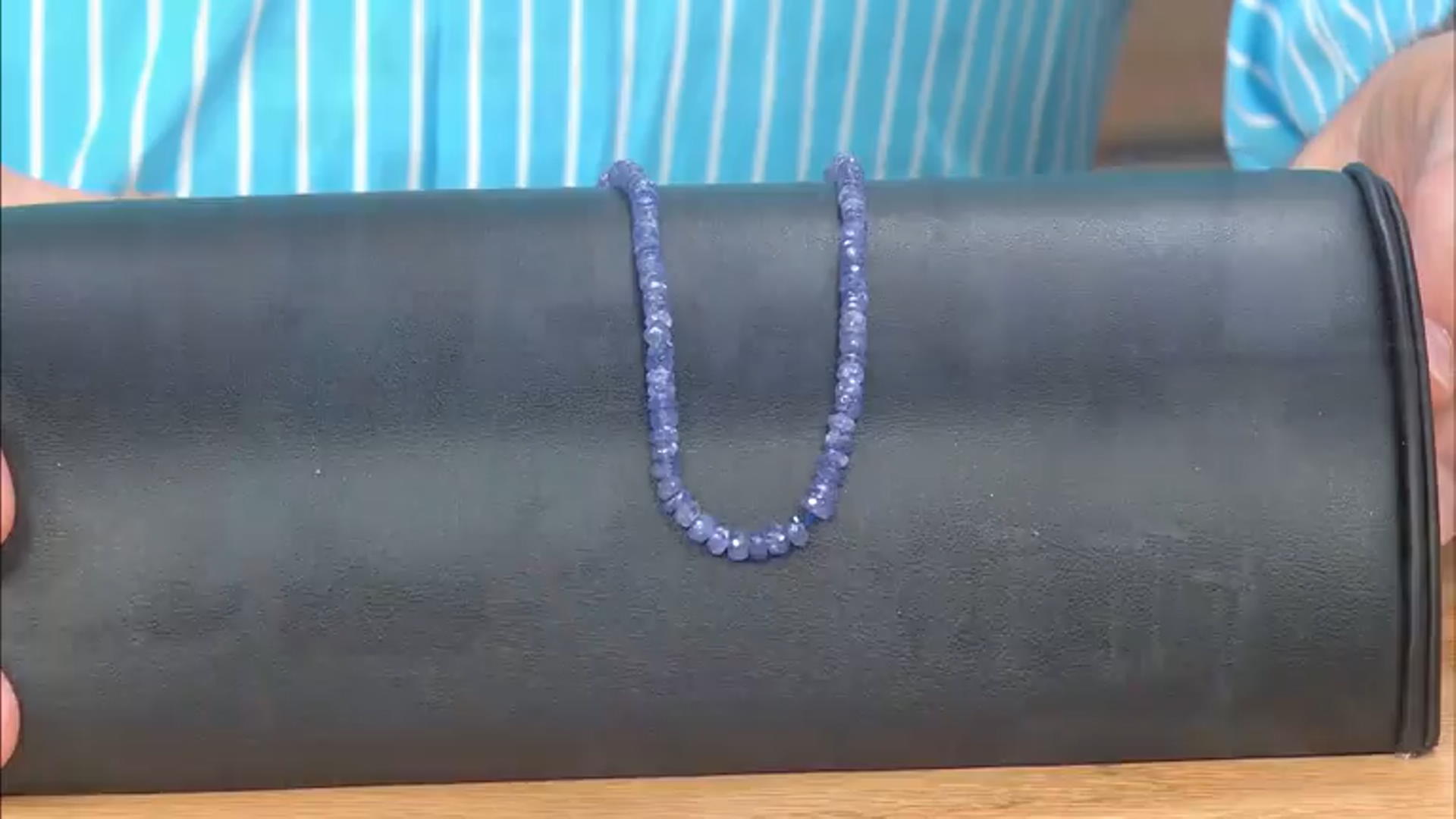 Tanzanite Graduated Faceted appx 3-5mm Rondelle Bead Strand appx 15-16" Video Thumbnail
