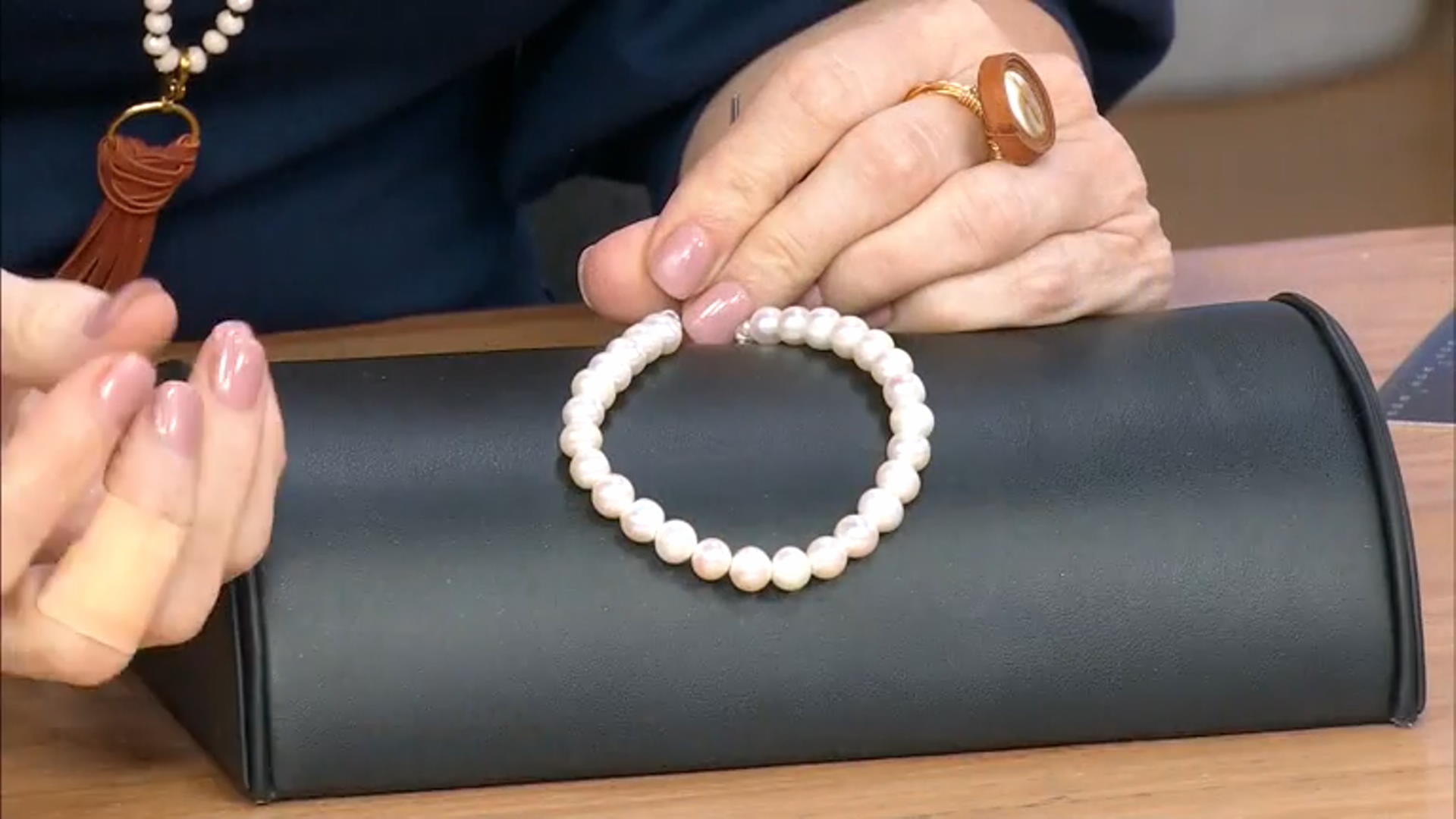 White Cultured Freshwater Pearl Large Hole Potato appx 8-9mm Shape Bead Strand appx 7.5-8" Video Thumbnail