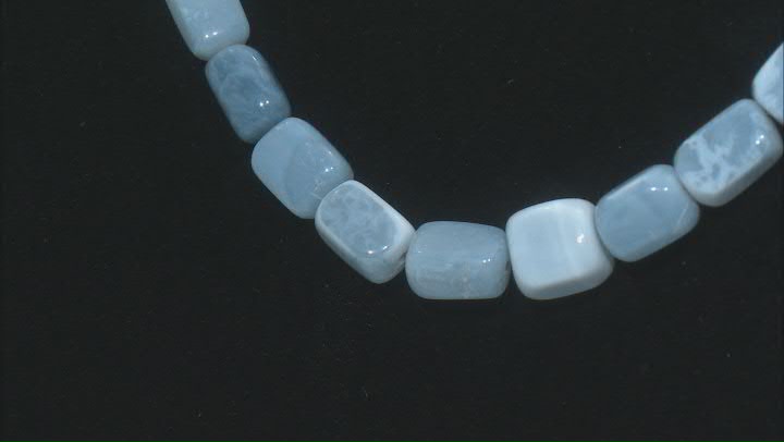 Blue Opal Graduated appx 10x5-15x11mm Tumbled Nugget Bead Strand appx 14-15" Video Thumbnail