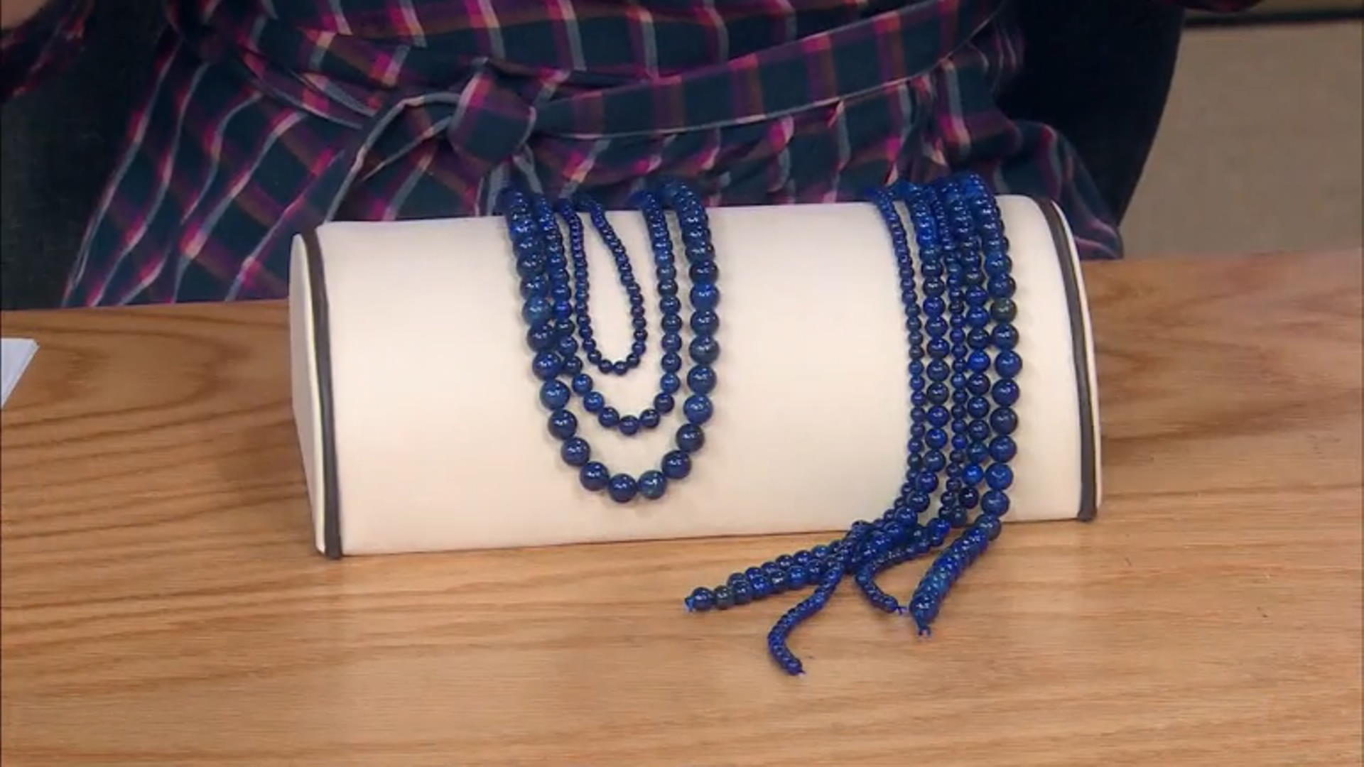Lapis Lazuli & Sodalite Round Bead Strand Set of 6 appx 14-15" Video Thumbnail