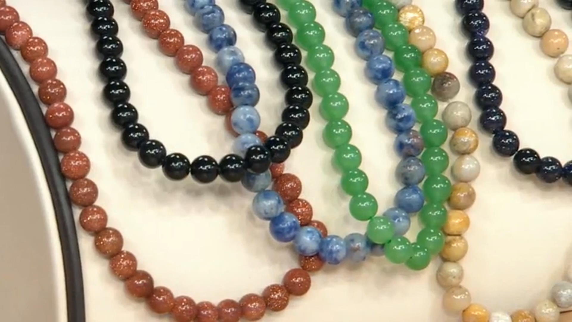 Multi-Stone Round appx 5-7mm Bead Strand Set of 16 appx 15-16" Video Thumbnail