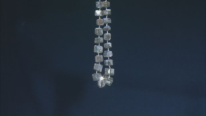 Labradorite Graduated Faceted appx 14x9-17x10mm Fancy Square Shape Bead Strand appx 15-16" Video Thumbnail