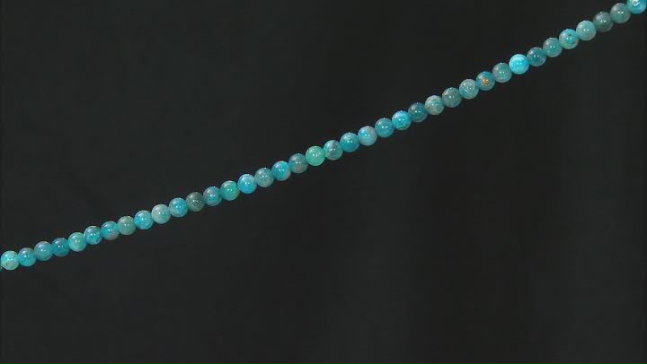 Neon Apatite appx 6mm Round Bead Strand appx 38-39" Video Thumbnail