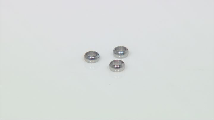 Stainless Steel appx 2.5x1mm Rondelle Spacer Beads 350 Pieces Total Video Thumbnail
