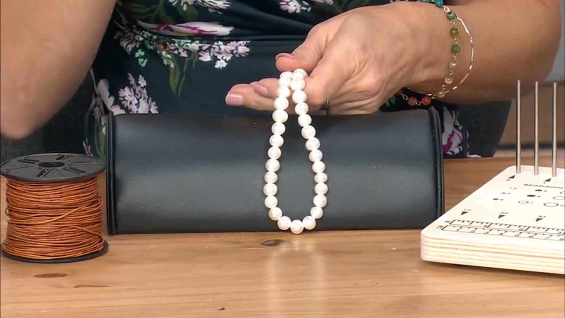 White Cultured Freshwater Pearl appx 9-10mm Potato Shape Large Hole Bead Strand appx 13-14" Video Thumbnail