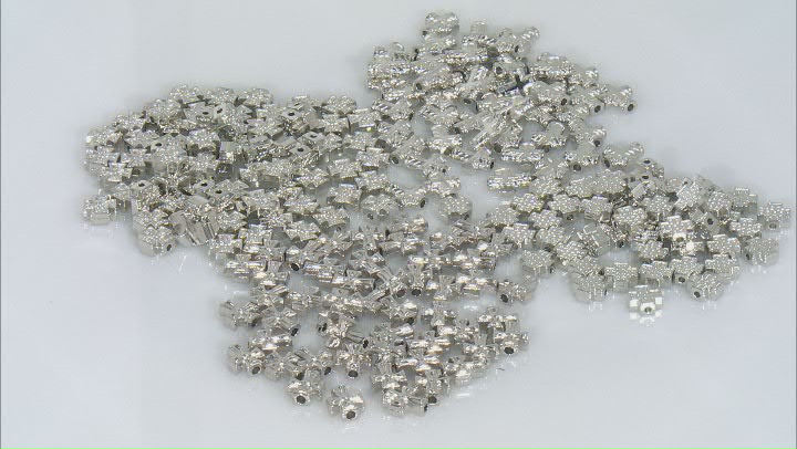 Silver Tone Cross Shape Metal Beads in 4 Styles 225 Pieces Total Video Thumbnail