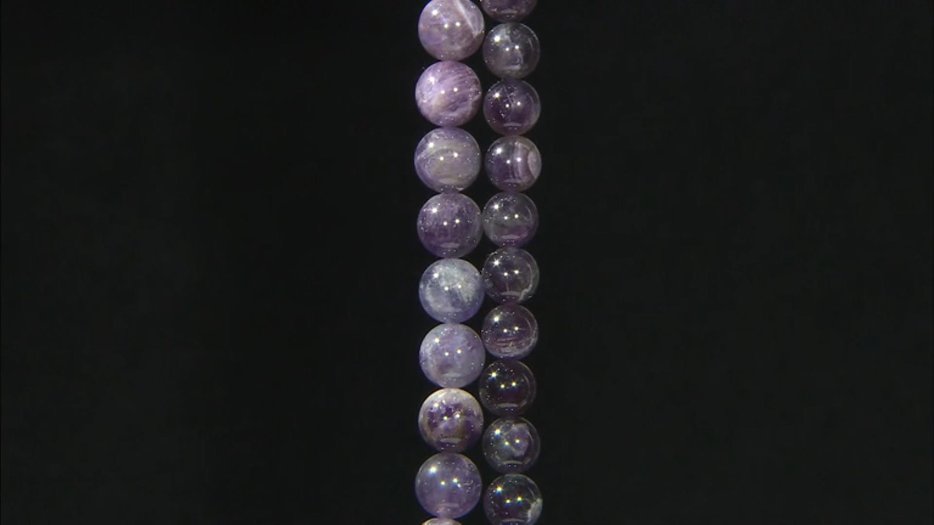 Cape Amethyst appx 10-12mm Round Bead Strand Set of 2 appx 14-15" Video Thumbnail