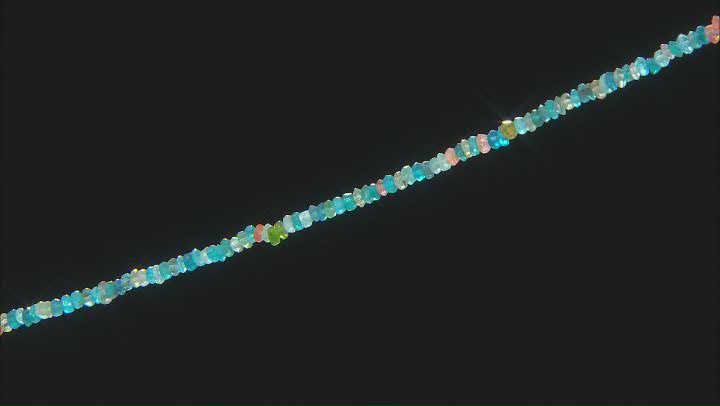 Multi-Stone Appx 3-4mm Faceted Irregular Rondelle Bead Strand Appx 14" Video Thumbnail