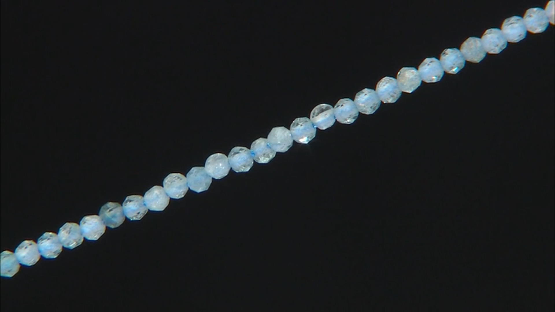 Blue Tourmaline Faceted appx 2mm Round Bead Strand appx 15-16" Video Thumbnail
