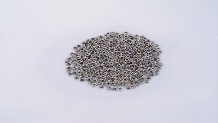 Antiqued Silver Tone Round appx 7.5mm Donut Shape Large Hole Spacer Beads 500 Pieces Total Video Thumbnail