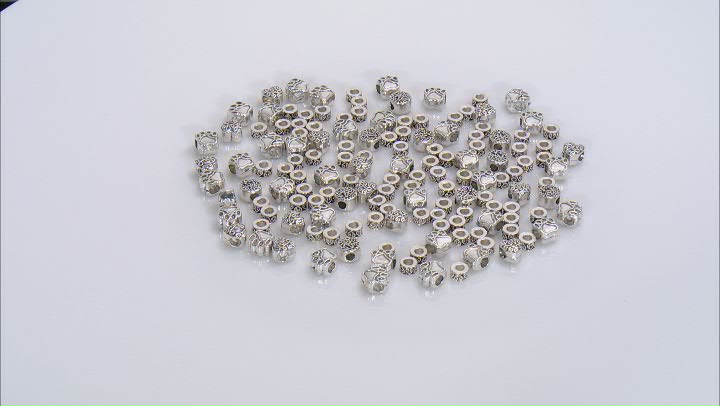 Family Love Spacer Bead in Antiqued Silver Tone Large Hole Large Hole in 4 Styles 145 Pieces Total Video Thumbnail