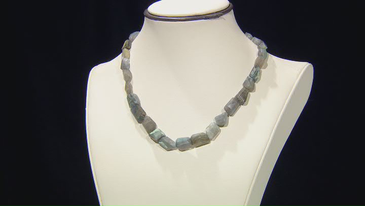 Labradorite Faceted Step Cut Nugget Shaped Beads appx 10x14-12x16mm appx 15-16" Video Thumbnail