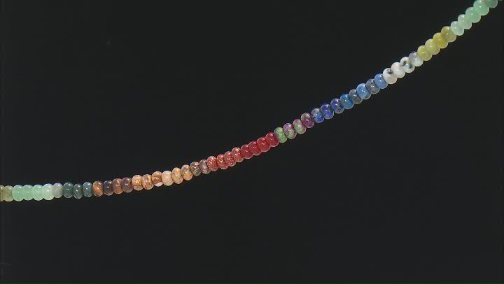 Mixed-Stone appx 5.5-6.5mm Roundelle Bead Strand appx 15-16" Video Thumbnail