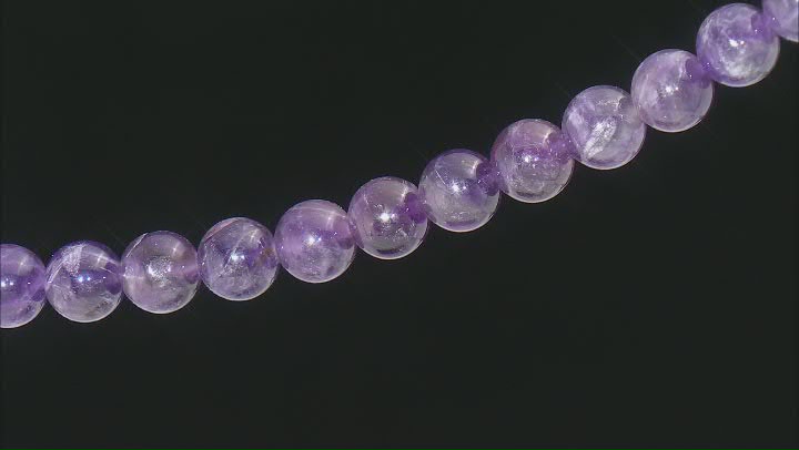 Amethyst appx 10mm Round Bead Strand appx 13.5-14.5" Video Thumbnail