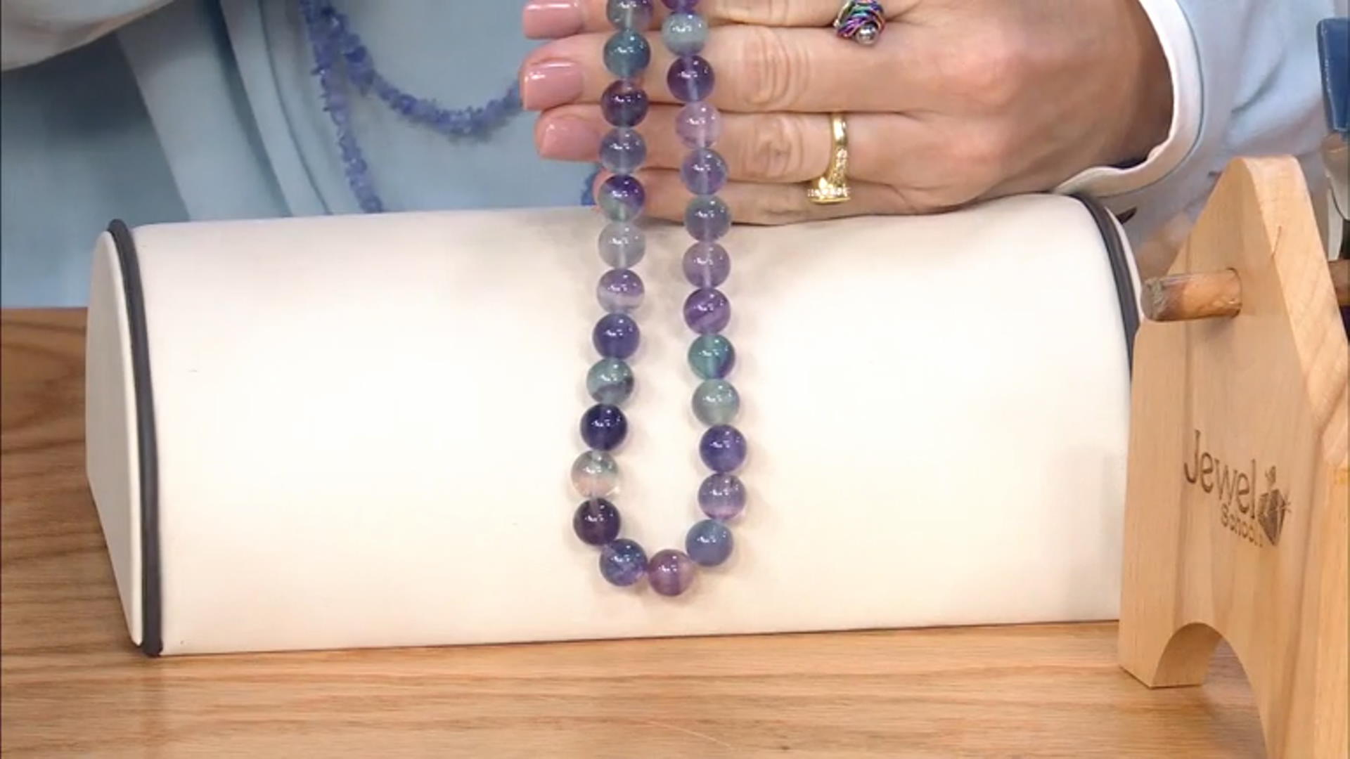 Rainbow Fluorite Round Bead appx 10mm appx 16" in Length Video Thumbnail