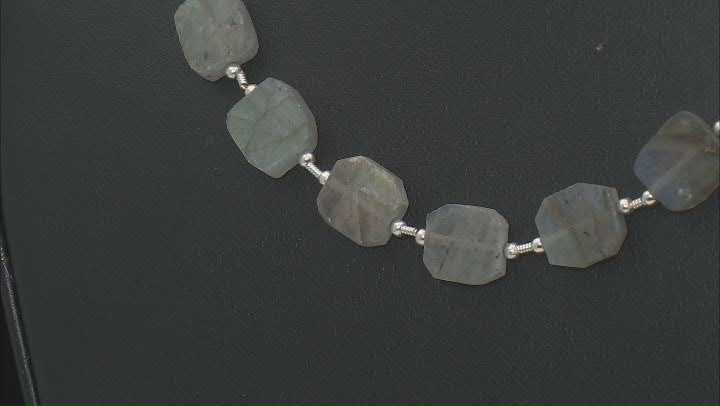 Labradorite Slice appx 10x10-10x11mm Bead Strand appx 16" in Length Video Thumbnail