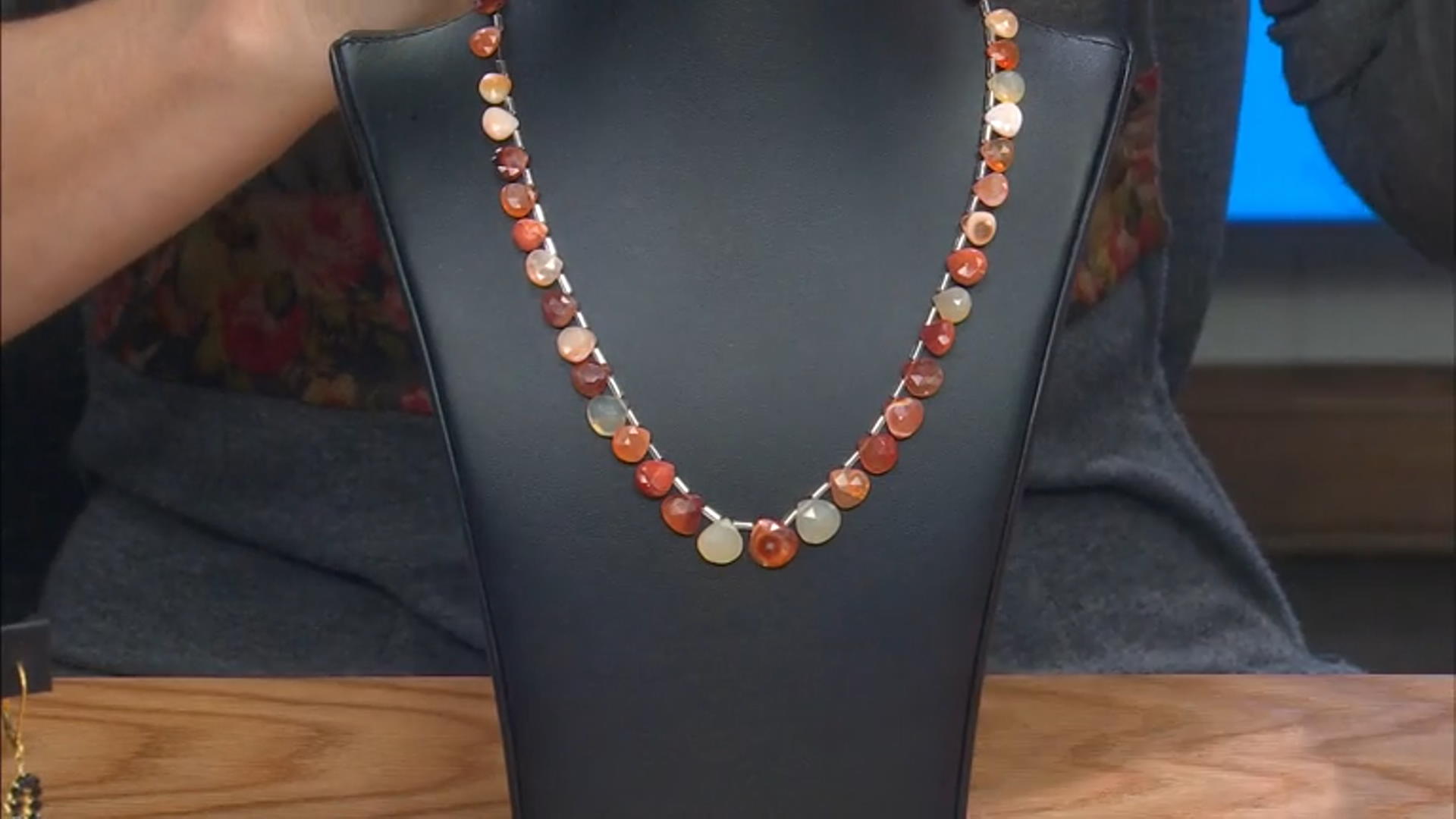 Fire Opal Faceted Drop appx 7-10mm Bead Strand appx 15-16" in Length Video Thumbnail