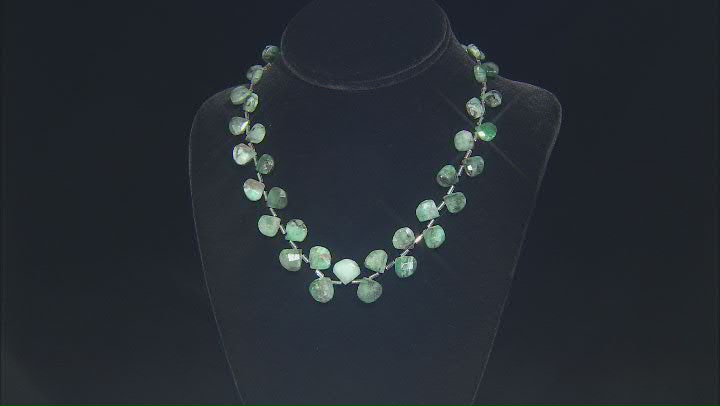 Emerald Pear Shape Faceted Bead appx 9-12mm Strand appx 16" in Length Video Thumbnail