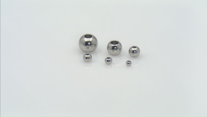 Stainless Steel Beads in 6 Sizes Total of appx 416 Pieces Video Thumbnail