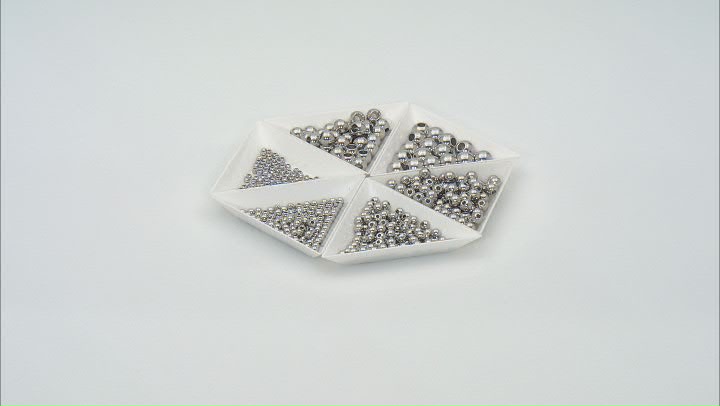 Stainless Steel Beads in 6 Sizes Total of appx 416 Pieces Video Thumbnail