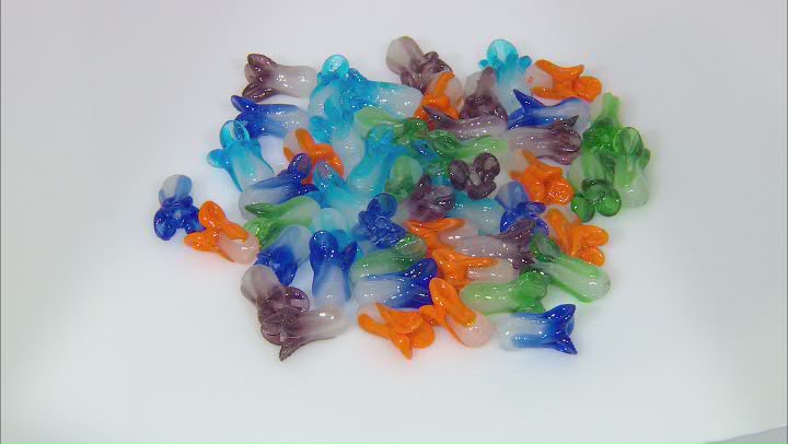 Lampwork Glass Bluebell Flower Cap Beads In 5 Colors Video Thumbnail