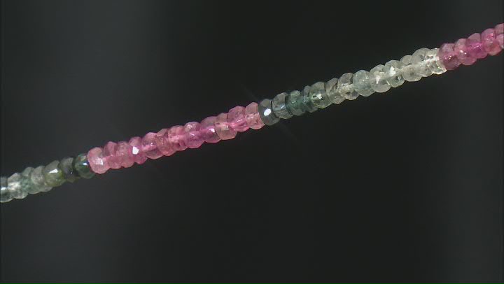 Multi-Tourmaline Faceted Round Bead appx 3.5-4mm Strand appx 16" in Length Video Thumbnail