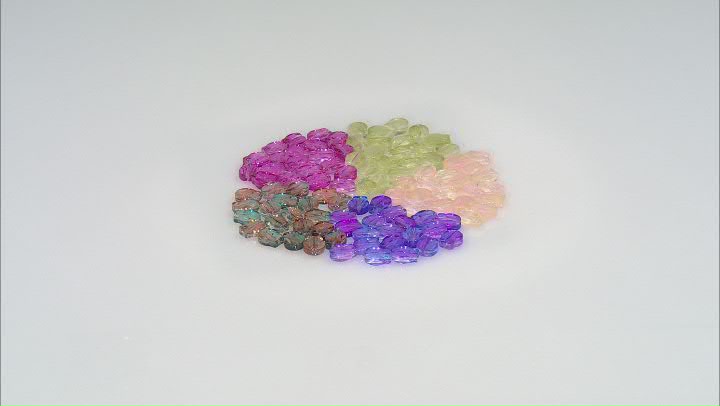 Glass Tulip Flat Beads Set of Assorted Colors Appx 100 Pieces Total Video Thumbnail