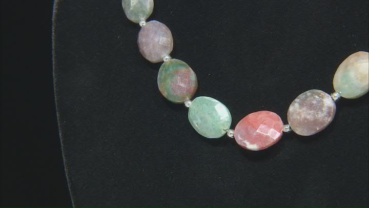 Moss Agate, Multicolor Agate, and Bloodstone 19x7-14x10mm Faceted Oval Bead Strand Video Thumbnail