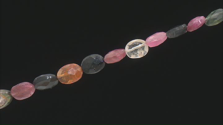 Multi-Tourmaline 5x4-8x6mm Faceted Oval Bead Strand Appx 15-16" Length Video Thumbnail