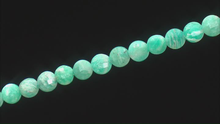 Russian Amazonite 6mm Coin Faceted Bead Strand Approximately 14-15" in Length Video Thumbnail