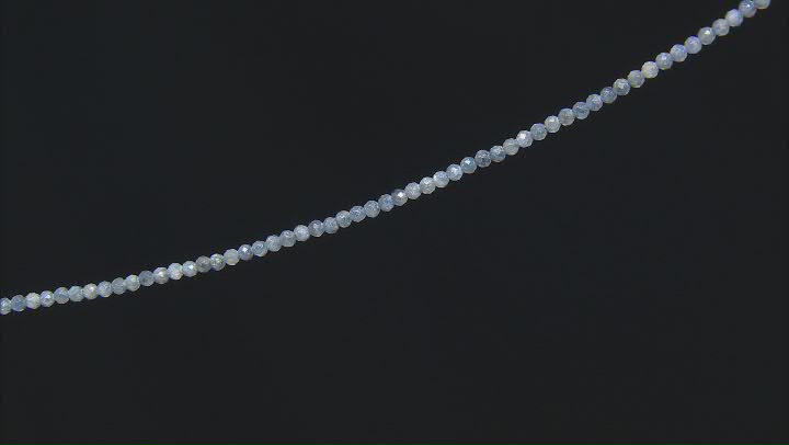Sapphire 4mm Diamond Cut Round Bead Strand Approximately 15-16" in Length Video Thumbnail