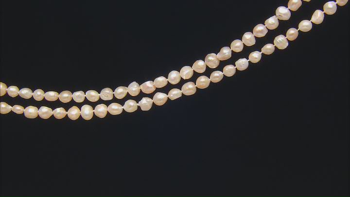 Cream Cultured Freshwater Pearl 10-13mm Knotted Nugget Bead Strand Video Thumbnail