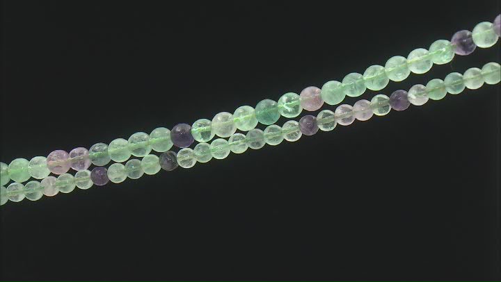 Rainbow Fluorite Set of 2 Faceted Bead Strands Video Thumbnail