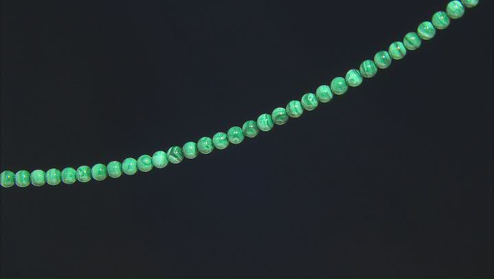 Malachite 10mm Round Bead Strand Approximately 14-15" in Length Video Thumbnail