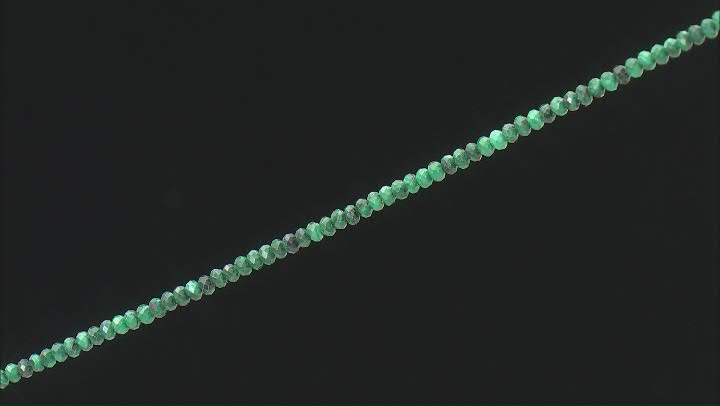 Malachite 4x3mm Faceted Rondelle Bead Strand Approximately 14-15" in Length Video Thumbnail