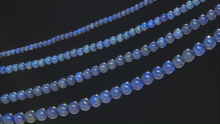 Lapis Lazuli Round Bead Strand Set of 4 Video Thumbnail