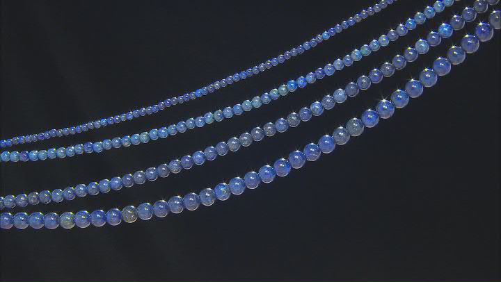 Lapis Lazuli Round Bead Strand Set of 4 Video Thumbnail