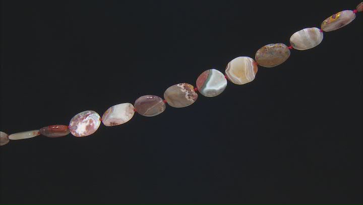 Moroccan Agate 20x30mm-25x45mm Irregular Oval Shape Approximately 15-16" in Length Video Thumbnail