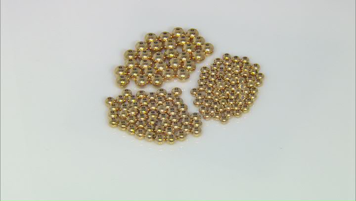 18k Gold Over Stainless Steel Round Spacer Beads in Assorted Sizes Video Thumbnail