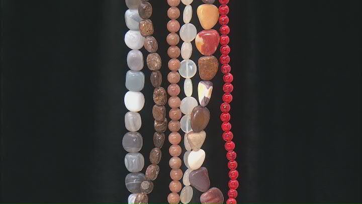 1 lb. Mixed Earth Tones Bead Strands in Assorted Shapes, Colors, and Sizes Video Thumbnail