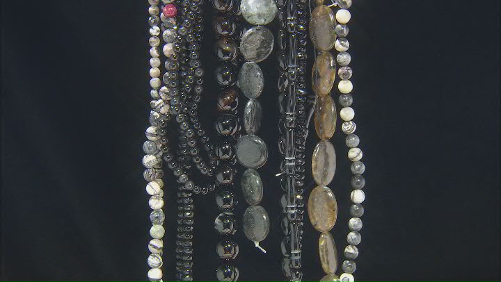 1 lb. Mixed Black, Brown, Grey Tones Bead Strands in Assorted Shapes, colors, and Sizes Video Thumbnail